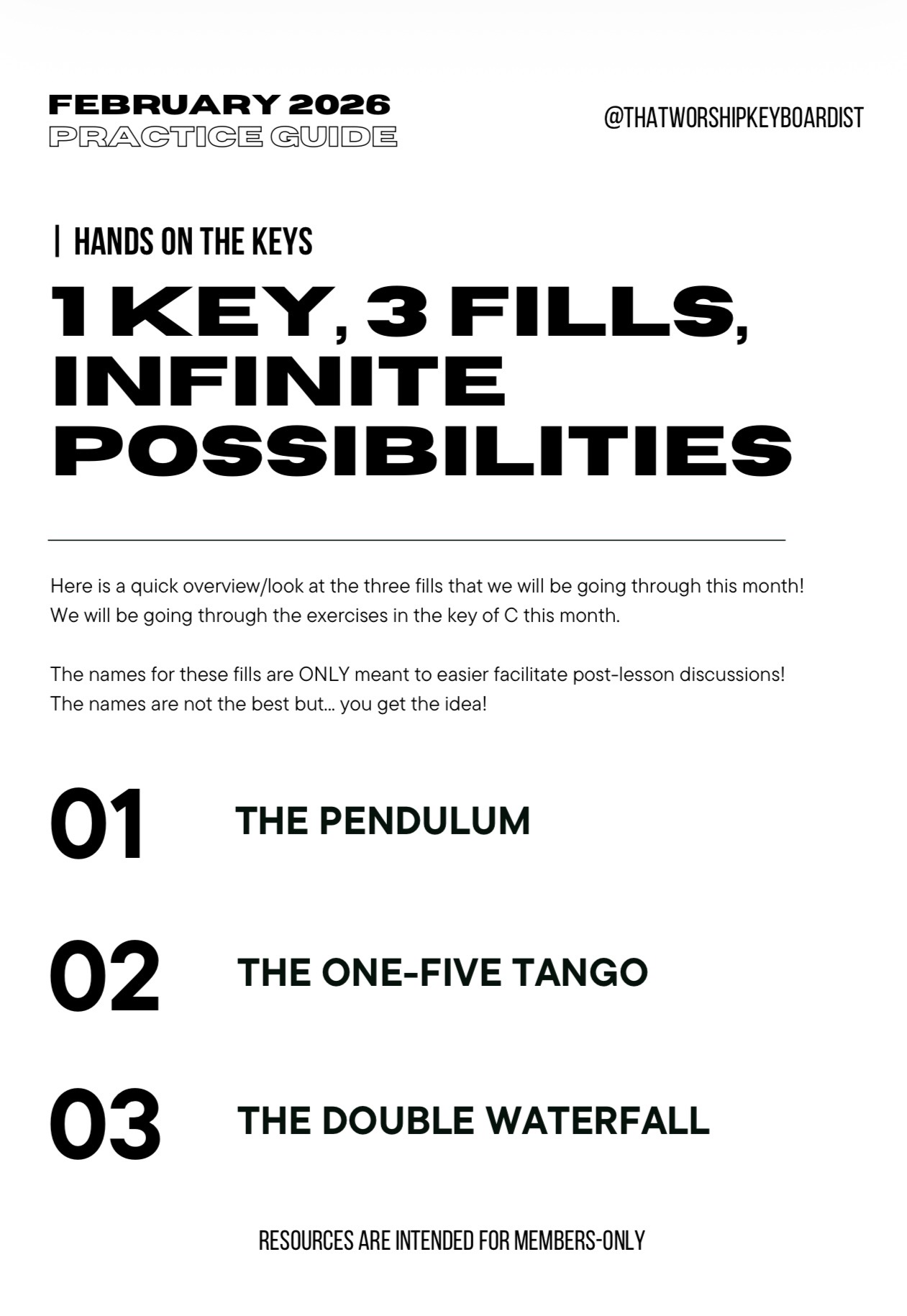 February 2026 Practice Guide — 1 Key, 3 Fills, Infinite Possibilities